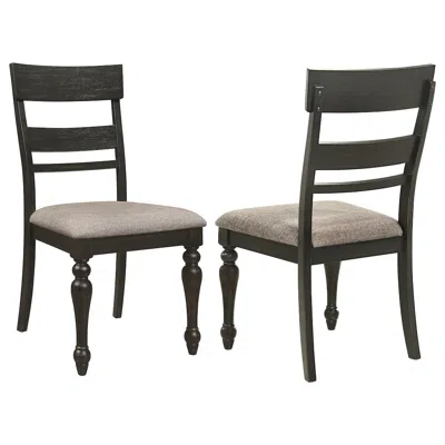 Coaster Co. Of America Bridget Wood Dining Side Chair Charcoal (set Of 2)