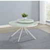 Coaster Co. Of America Briggs Round Marble Printed Glass Top Coffee Table White