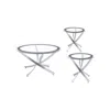 Coaster Co. Of America Brooke 3-piece Round Coffee And End Table Set Chrome