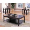 Coaster Co. Of America Brooks 3-piece Occasional Table Set With Lower Shelf Cappuccino