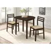 Coaster Co. Of America Bucknell 3-piece Dining Set With Drop Leaf Cappuccino And Tan