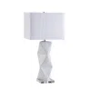 Coaster Co. Of America Camie Geometric Ceramic Base Table Lamp White