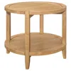 Coaster Co. Of America Camillo Round Solid Wood Side End Table Maple Brown