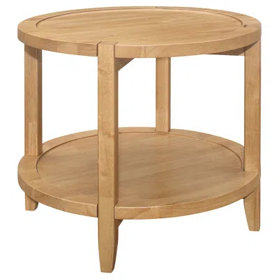 Coaster Co. Of America Camillo Round Solid Wood Side End Table Maple Brown