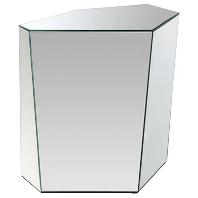 Coaster Co. Of America Capella Mirrored Abstract Geometric End Table Silver