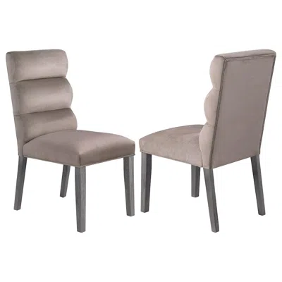 Coaster Co. Of America Carla Velvet Upholstered Dining Side Chair Ash (set Of 2)