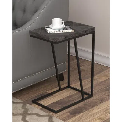 Coaster Co. Of America Carly Expandable Chevron Rectangular Accent Table Grey In Black