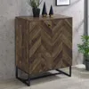 Coaster Co. Of America Carolyn 2-door Accent Cabinet Rustic Oak And Metal