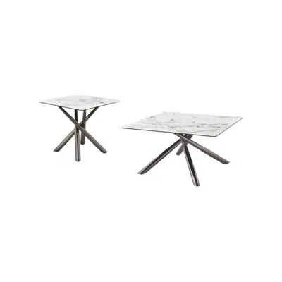 Coaster Co. Of America Carvell 2-piece Square Coffee And End Table Set Mirage White