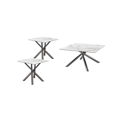 Coaster Co. Of America Carvell 3-piece Square Coffee And End Table Set Mirage White