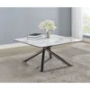 Coaster Co. Of America Carvell Square Sintered Stone Top Coffee Table Mirage White In Silver