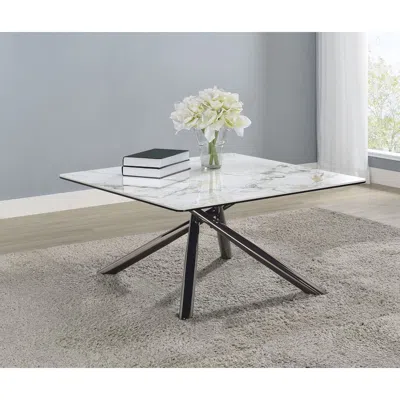 Coaster Co. Of America Carvell Square Sintered Stone Top Coffee Table Mirage White