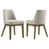Coaster Co. Of America Castlewood Upholstered Dining Side Chair Brown Oak (set Of 2) In Gray