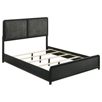 Coaster Co. Of America Cavelle 51-inch Upholstered Queen Bed Black