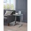 Coaster Co. Of America Cayden Rectangular Top Accent Table Chrome And Clear