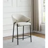Coaster Co. Of America Chadwick Sloped Arm Counter Height Stools Beige And Glossy Black (set Of 2)