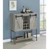 Coaster Co. Of America Claremont Sliding Door Bar Cabinet With Lower Shelf Grey Driftwood