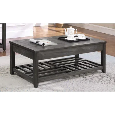 Coaster Co. Of America Cliffview Lift Top Coffee Table With Storage Cavities Grey In Animal Print