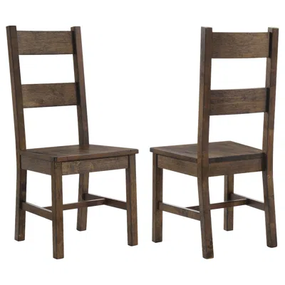 Coaster Co. Of America Coleman Dining Side Chair Rustic Golden Brown (set Of 2)