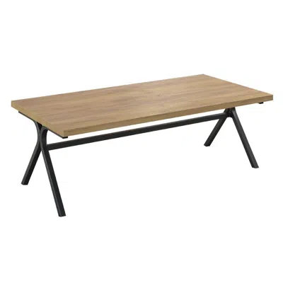 Coaster Co. Of America Colmar 3-piece Trestle Occasional Table Set Golden Oak And Metal