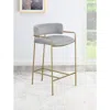 Coaster Co. Of America Comstock Upholstered Low Back Stool Grey And Gold
