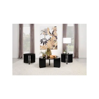 Coaster Co. Of America Cordova 3-piece Solid Wood Coffee And End Table Set Black