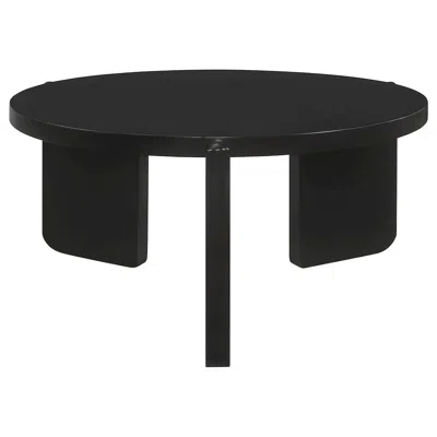 Coaster Co. Of America Cordova Round Solid Wood Coffee Table Black