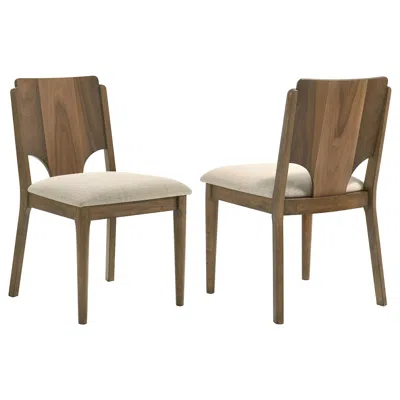 Coaster Co. Of America Crestmore Dining Chair Upholstered Seat Walnut (set Of 2)