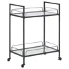 Coaster Co. Of America Curltis Serving Cart With Glass Shelves Clear And Black