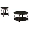 Coaster Co. Of America Dacre 2-piece Round Coffee And End Table Set Dark Charcoal In Black