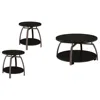 Coaster Co. Of America Dacre 3-piece Round Coffee And End Table Set Dark Charcoal