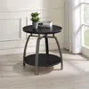 Coaster Co. Of America Dacre Round End Table Dark Grey And Black Nickel