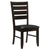 Coaster Co. Of America Dalila Ladder Back Side Chairs Cappuccino And Black (set Of 2)