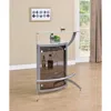 Coaster Co. Of America Dallas 2-shelf Home Bar Silver And Frosted Glass