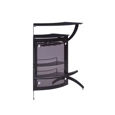 Coaster Co. Of America Dallas 2-shelf Home Bar Smoked And Black Glass