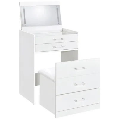 Coaster Co. Of America Danbury 3-drawer Makeup Vanity & Stool Set White High Gloss