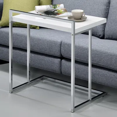 Coaster Co. Of America Dani Rectangular Snack Table With Metal Base In White