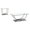 Coaster Co. Of America Danville 2-piece Glass Top Coffee And End Table Set Chrome In Transparent