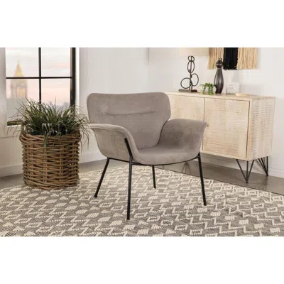 Coaster Co. Of America Davina Upholstered Flared Arms Accent Chair Ash Grey In Brown