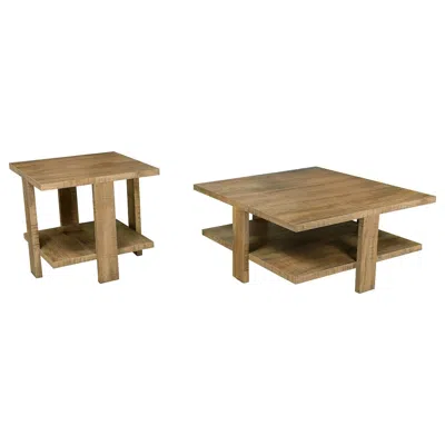 Coaster Co. Of America Dawn 2-piece Round Coffee And End Table Set Mango Brown