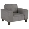 Coaster Co. Of America Deerhurst Upholstered Track Arm Tufted Accent Chair Charcoal In Gray