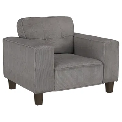 Coaster Co. Of America Deerhurst Upholstered Track Arm Tufted Accent Chair Charcoal
