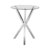 Coaster Co. Of America Denali Round Glass Top Bar Table Chrome