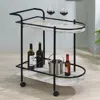Coaster Co. Of America Desiree 2-tier Bar Cart With Casters Black