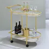 Coaster Co. Of America Desiree 2-tier Bar Cart With Casters Gold