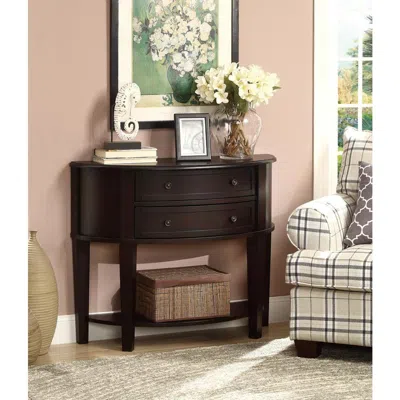Coaster Co. Of America Diane 2-drawer Demilune Shape Console Table Cappuccino In Pattern