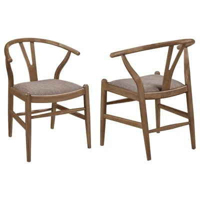 Coaster Co. Of America Dinah Wood Wishbone Dining Side Chair Walnut (set Of 2)
