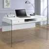 Coaster Co. Of America Dobrev 2-drawer Writing Desk Glossy White And Clear