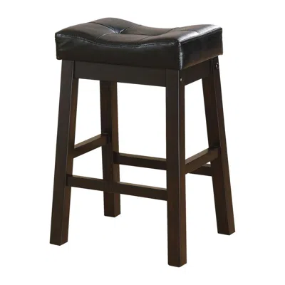 Coaster Co. Of America Donald Upholstered Counter Height Stools Black And Cappuccino (set Of 2) In Blue