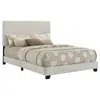 Coaster Co. Of America Dorian Fabric Upholstered Full Panel Bed Cream In Gray